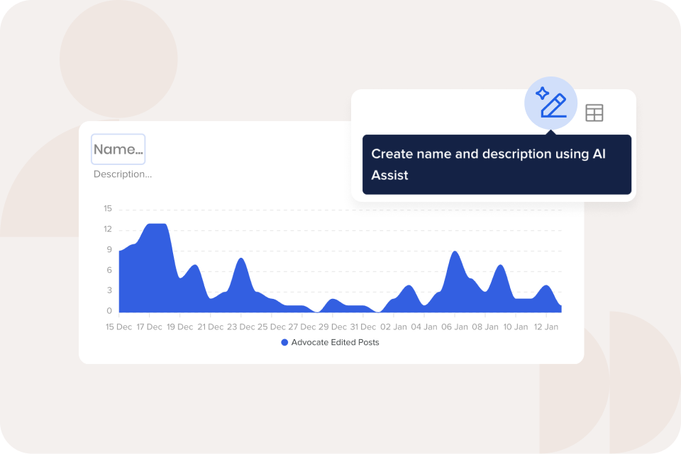image highlighting the AI icon in Oktopost