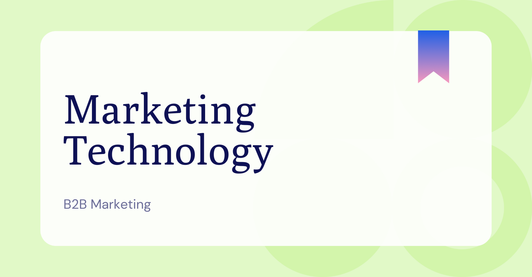 What is Marketing Technology?